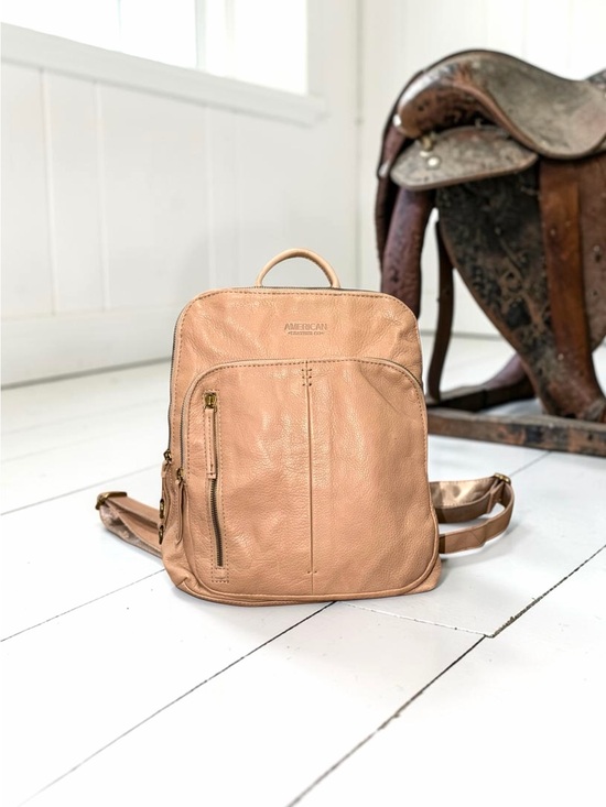 American Leather Co. Cleveland Tan Leather Sleek Backpack main image 7